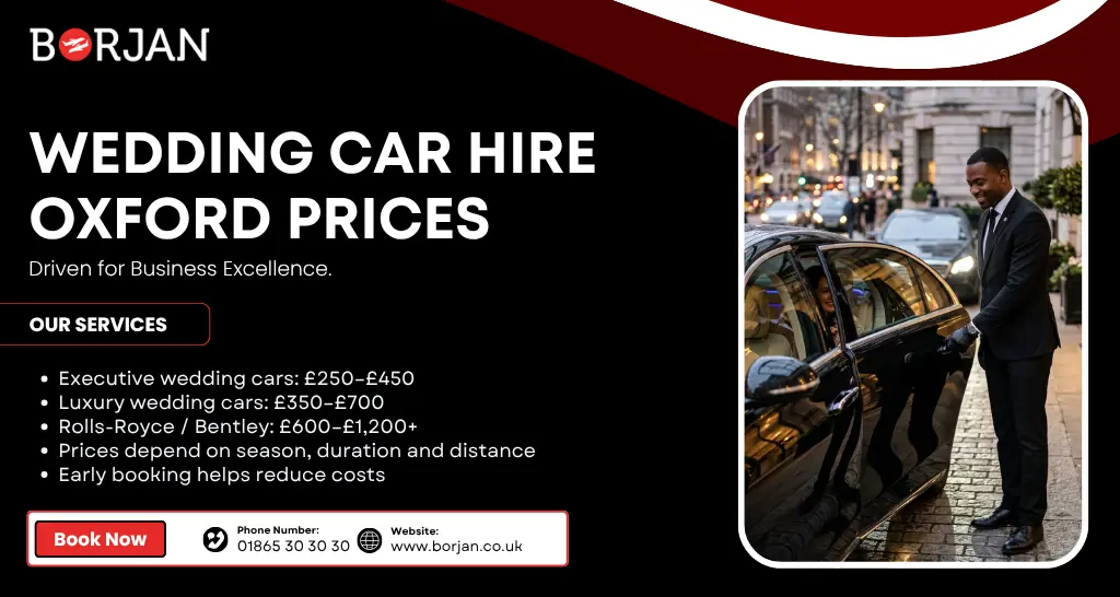 Wedding Car Hire Oxford Prices: Complete Cost Guide for 2026
